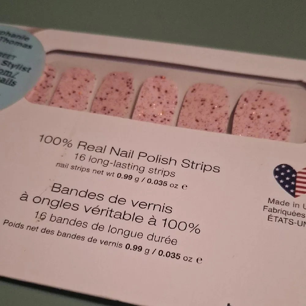Color Street Pink Warrior Speckle Nail Polish Strips by Color Street